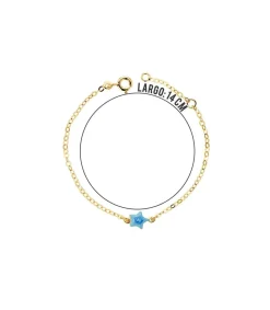 Pulsera Bebé Oro 18 Ktes Estrella Azul<Alda Joyeros Clearance