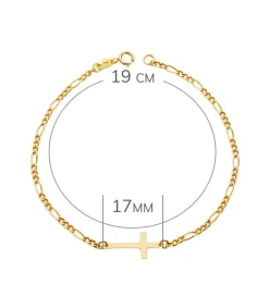 Pulsera Cruz Oro Amarillo Macarena 18 Ktes<Alda Joyeros Fashion