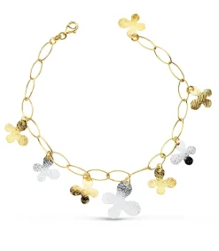 Pulsera De Oro Bicolor 18K Mariposas<Alda Joyeros Cheap