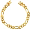 Pulsera Hombre Oro 18K Eslabon 3X1 21.5Cm<Alda Joyeros Flash Sale