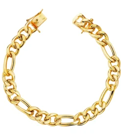 Pulsera Hombre Oro 18K Eslabon 3X1 21.5Cm<Alda Joyeros Flash Sale
