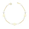 Pulsera Matilde 1 Comunion Oro 18K 17 Cm Flores Y Perlas<Alda Joyeros Outlet
