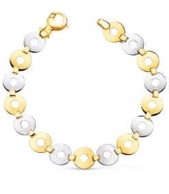 Pulsera Mujer Abby Oro Bicolor 18K 19Cm<Alda Joyeros Hot