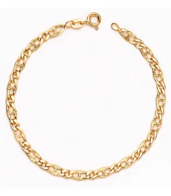 Pulsera Mujer Ancla Barbada Oro 18K<Alda Joyeros Outlet