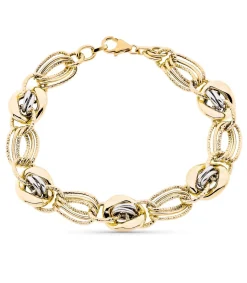 Pulsera Mujer Olesia Oro Bicolor 9K Eslabones<Alda Joyeros Cheap