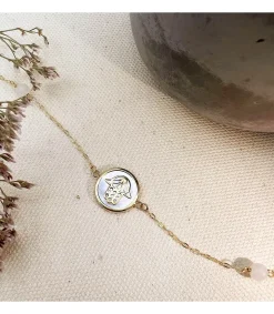 Pulsera Mujer Oro 18K Mano De Fatima Nacar 20Cm<Alda Joyeros Hot