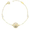Pulsera Mujer Oro 18K Ojo Nacar 20Cm<Alda Joyeros Cheap