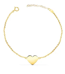 Pulsera Personalizada Corazon Oro Amarillo 18K<Alda Joyeros Store