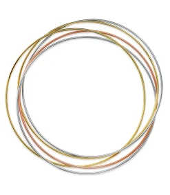 Pulsera Rigida Oro Tricolor 18K 5 Aros<Alda Joyeros Outlet