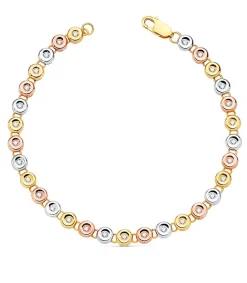Pulsera Riviere Diamantes 0.434 Qts. Oro Tricolor 18K<Alda Joyeros Cheap