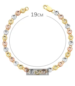 Pulsera Riviere Diamantes 0.434 Qts. Oro Tricolor 18K<Alda Joyeros Cheap