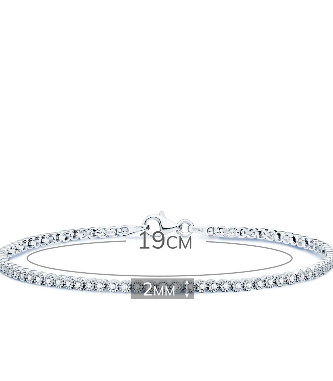 Pulsera Riviere Novia Brigitte Oro Blanco 18K<Alda Joyeros Fashion