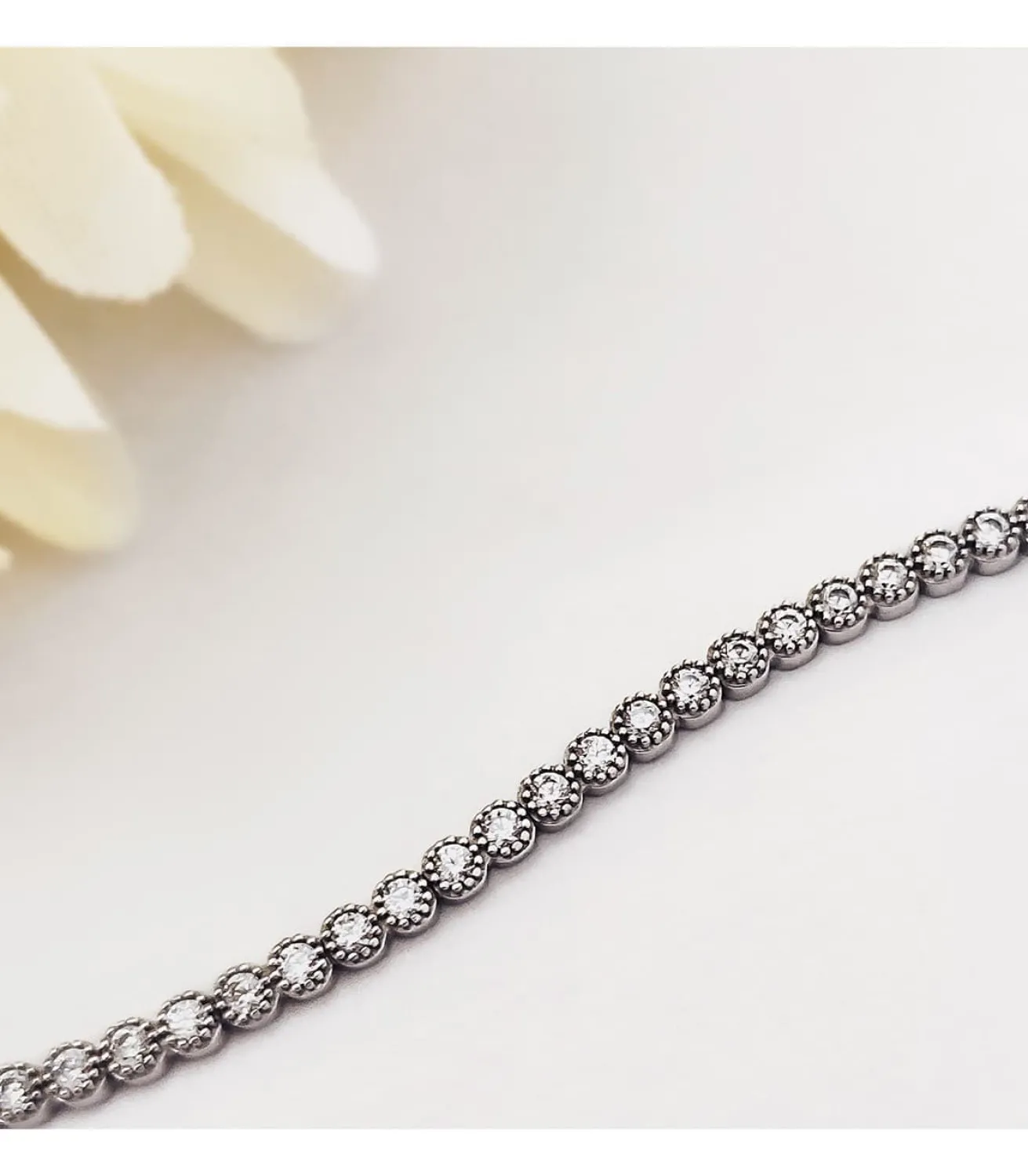 Pulsera Riviere Novia Brigitte Oro Blanco 18K<Alda Joyeros Fashion