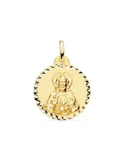 Sagrado Corazon De Jesus Talla Oro 18K 20 Mm<Alda Joyeros Clearance