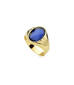 Sello Caballero Adriano Espinela Azul 18 Ktes<Alda Joyeros Shop