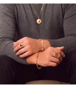 Sello Caballero Roberto Oro 18K Espinela Azul<Alda Joyeros Shop