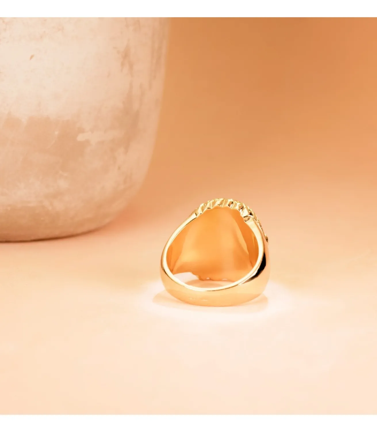 Sello De Hombre Indio Oro Amarillo 18K<Alda Joyeros Store