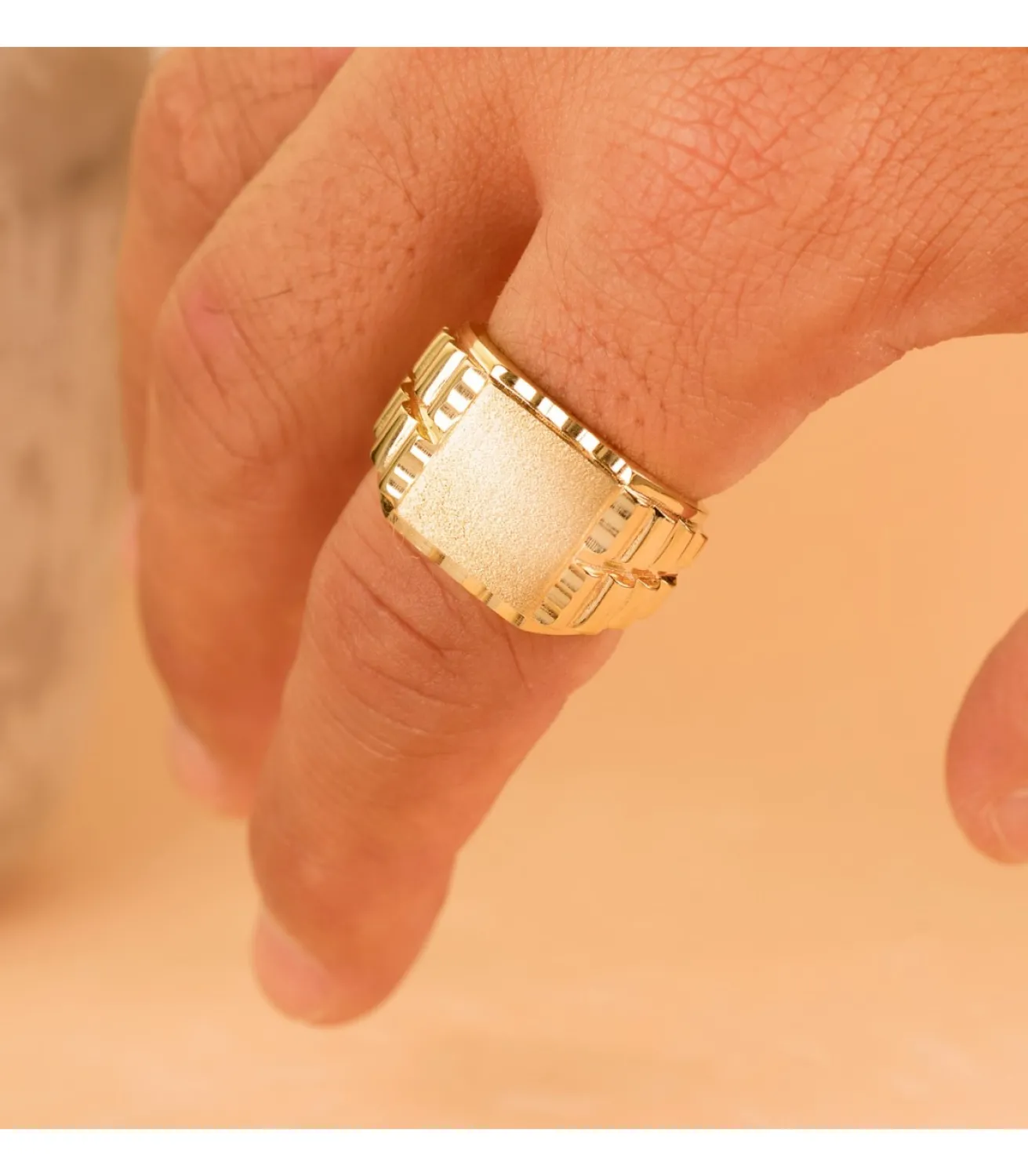 Sello Hombre Oro 18K Eloi Macizo<Alda Joyeros Store