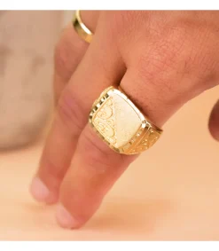 Sello Hombre Oro 18K Erik Macizo<Alda Joyeros Hot