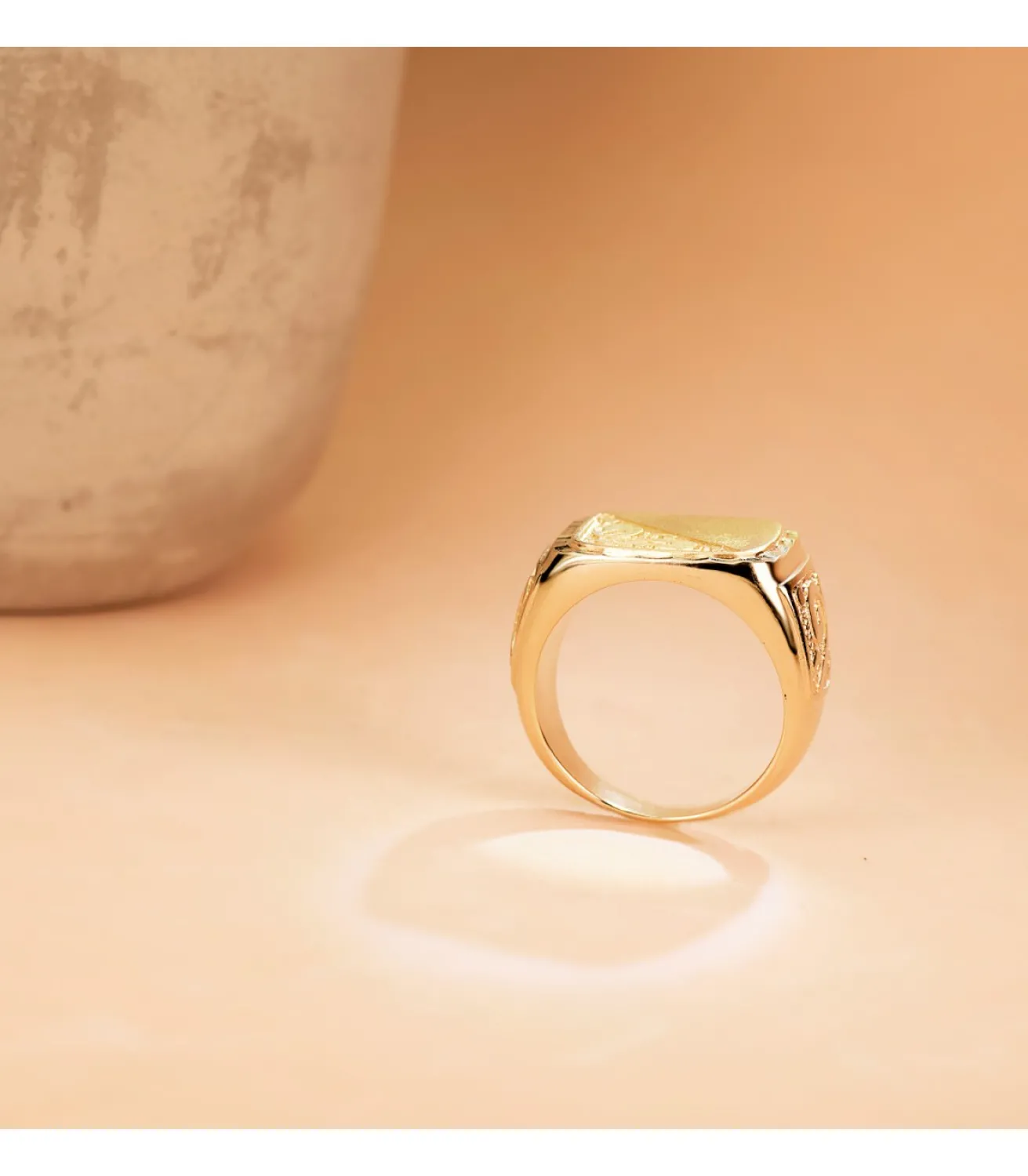 Sello Hombre Oro 18K Erik Macizo<Alda Joyeros Hot