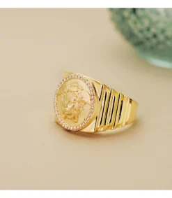 Sello Medusa Oro Amarillo 18K Circonitas<Alda Joyeros Clearance