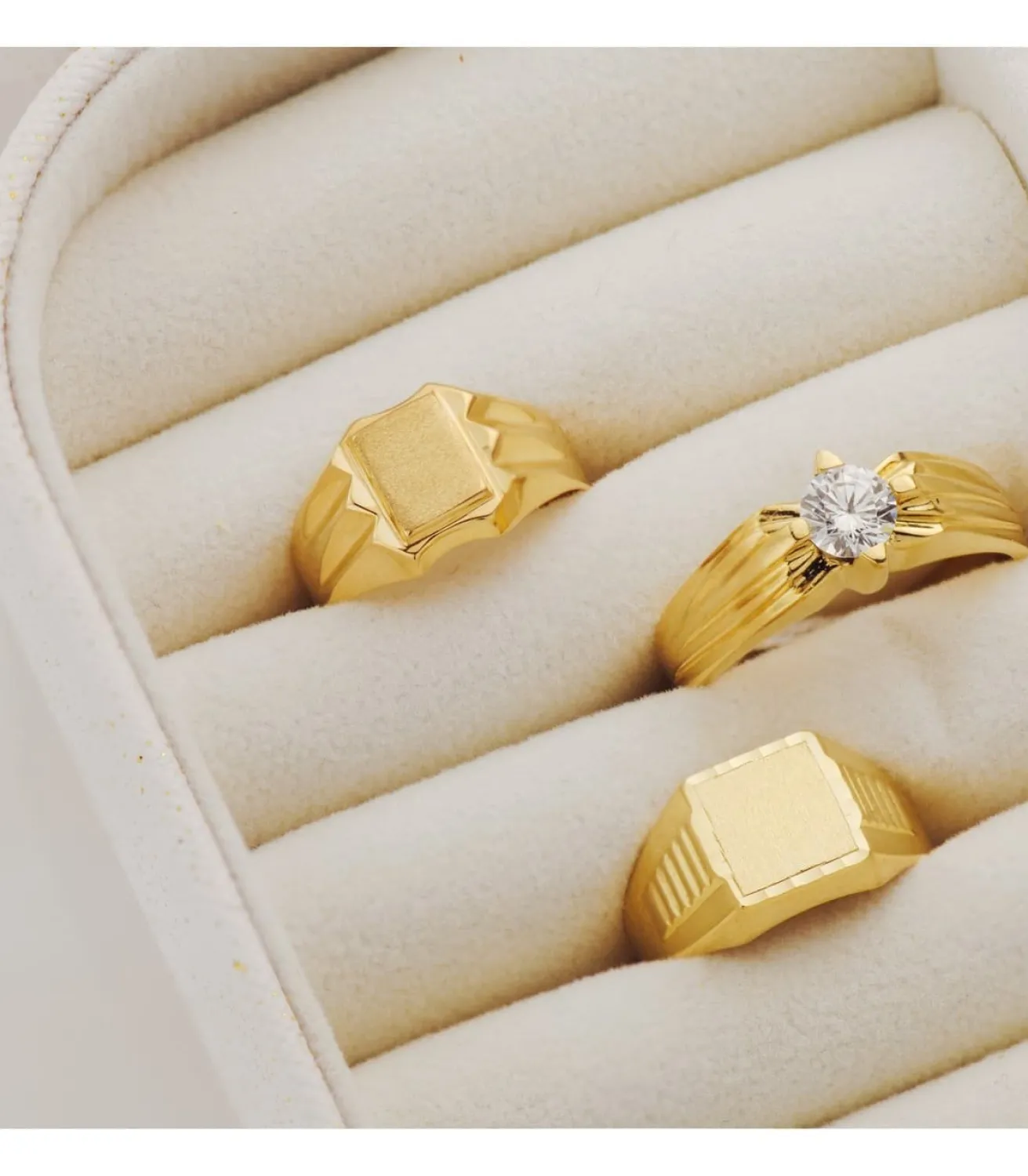 Solitario Hombre Marcelo Amarillo Oro 18K<Alda Joyeros Clearance