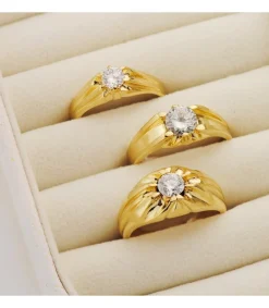 Solitario Hombre Tommy Amarillo Oro 18K<Alda Joyeros Flash Sale