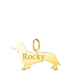 Teckel Colgante Personalizado Perro Oro 18K<Alda Joyeros New