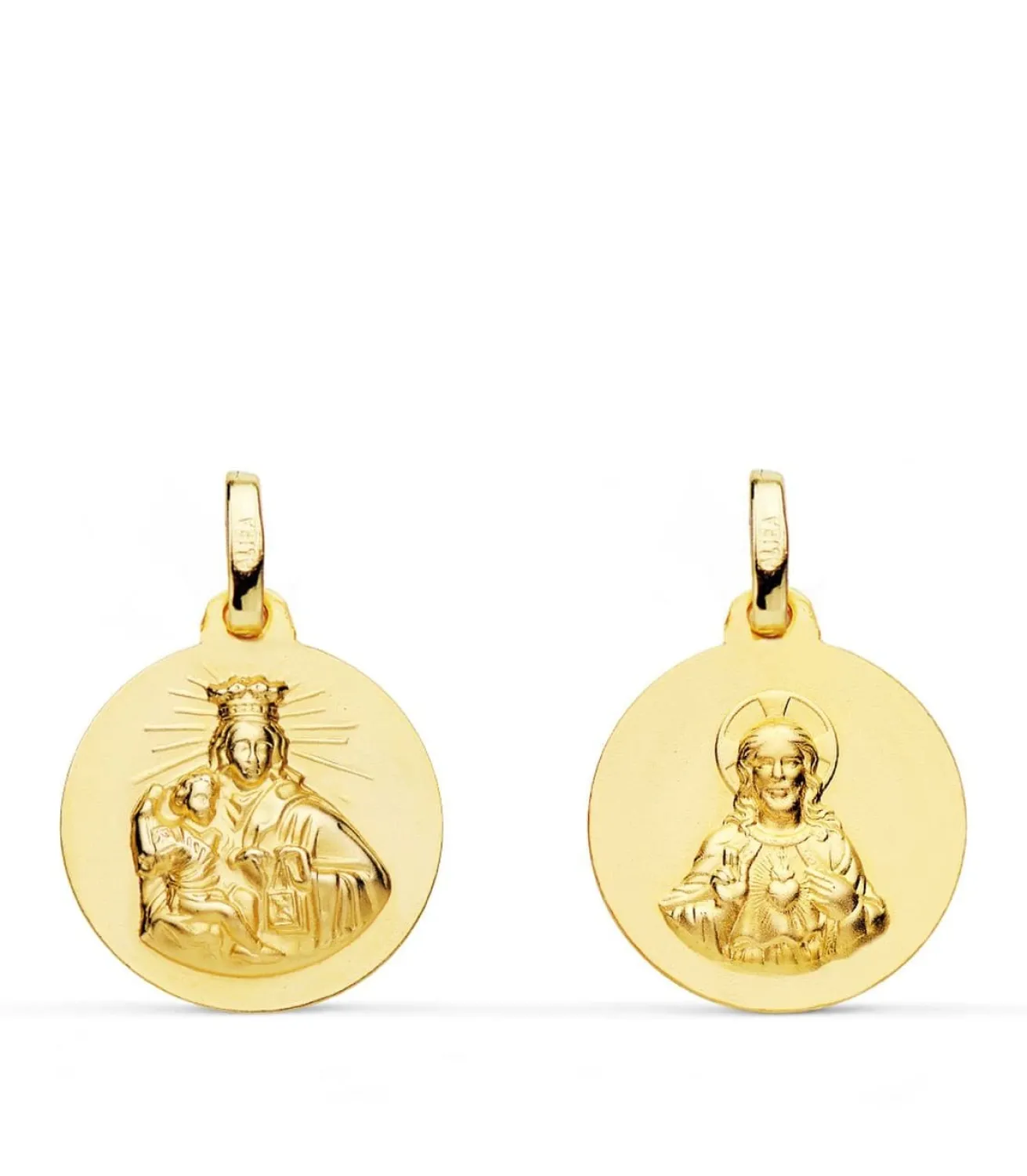 V. Carmen Y C. Jesus Oro 18K Escapulario 16Mm<Alda Joyeros Online