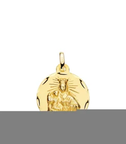 V. Carmen Y C. Jesus Oro 18K Escapulario Tallado 18Mm<Alda Joyeros Fashion