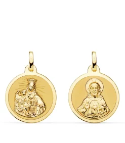 V. Carmen Y C. Jesus Oro 18K Escapulario Brillo 18Mm<Alda Joyeros Fashion