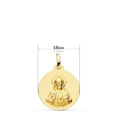 V. Carmen Y C. Jesus Oro 18K Escapulario 18Mm<Alda Joyeros Outlet