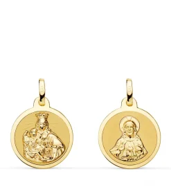 V. Carmen Y C. Jesus Oro 18K Escapulario Brillo 16Mm<Alda Joyeros Best