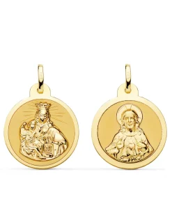 V. Carmen Y C. Jesus Oro 18K Escapulario Brillo 20Mm<Alda Joyeros Cheap