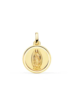 Virgen De Guadalupe Mexico Oro 18 K 16 Mm Bisel<Alda Joyeros Best Sale
