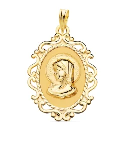 Virgen Niña Cerco Oro Amarillo 18K 31Mm<Alda Joyeros Outlet
