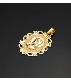 Virgen Niña Cerco Oro Amarillo 18K 31Mm<Alda Joyeros Outlet