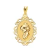 Virgen Niña Cerco Oro Amarillo 18K 23Mm Rezo<Alda Joyeros Flash Sale
