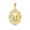 Virgen Niña Cerco Oro Amarillo 18 K 23 Mm<Alda Joyeros Cheap