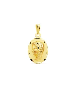 Virgen Niña Tallada Oval 18 Ktes 20 Mm<Alda Joyeros Sale